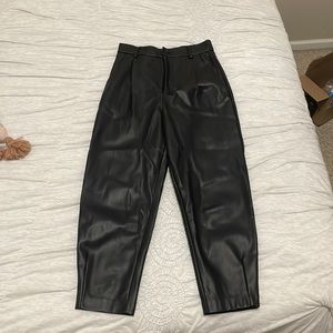 High waisted mom style leather pants from Zara!! Only worn a few times